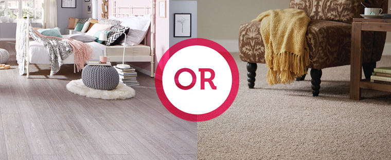 Choosing between laminate and carpet flooring